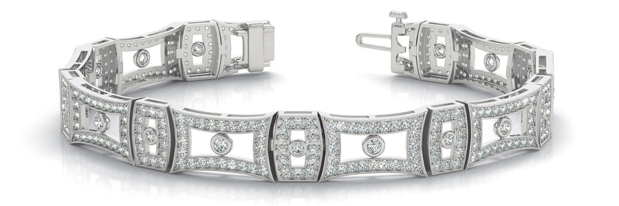 Elegant Diamond Bracelet with 2.75 Carat Total Weight in SI1-SI2 G-H Quality Stones
