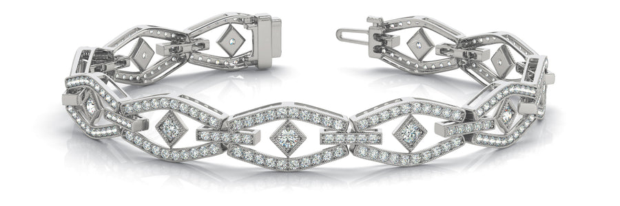 Elegant Diamond Bracelet with 2 Carat Total Weight in G-H SI1-SI2 Quality