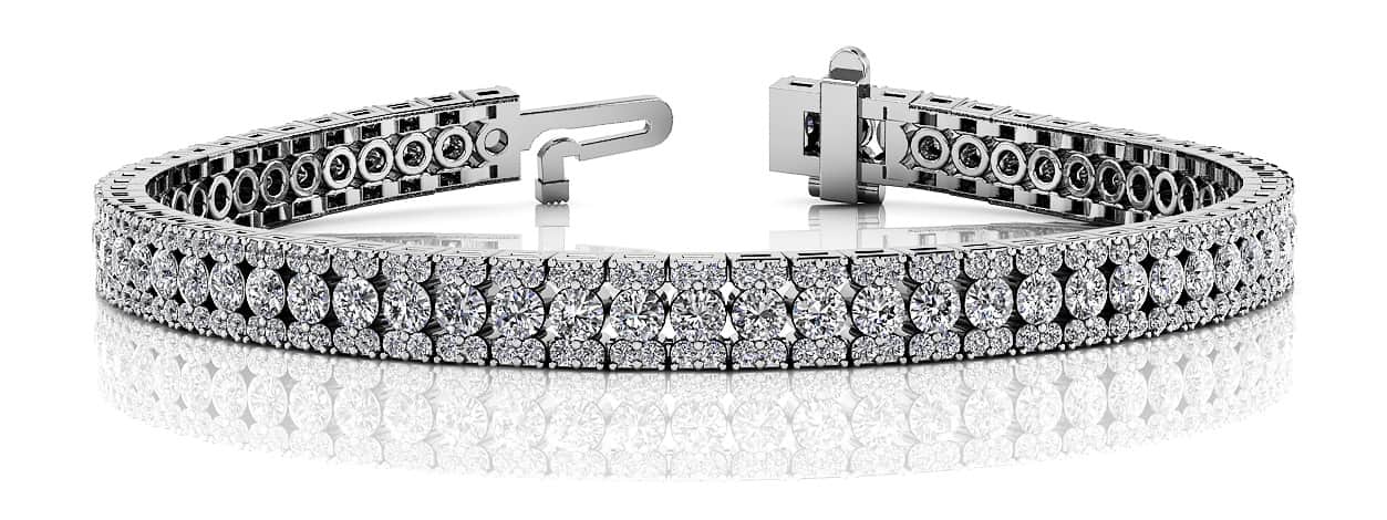 Elegant Diamond Bracelet with 7.31 Carats of G-H SI1-SI2 Diamonds