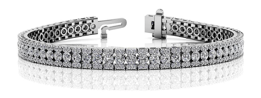Elegant Diamond Bracelet with 7.31 Carats of G-H SI1-SI2 Diamonds