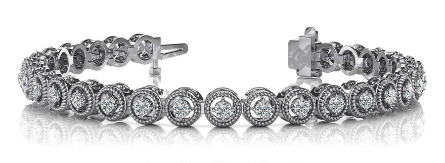 Elegant Diamond Tennis Bracelet with 2.065 Carat Total Weight in G-H SI1-SI2 Quality