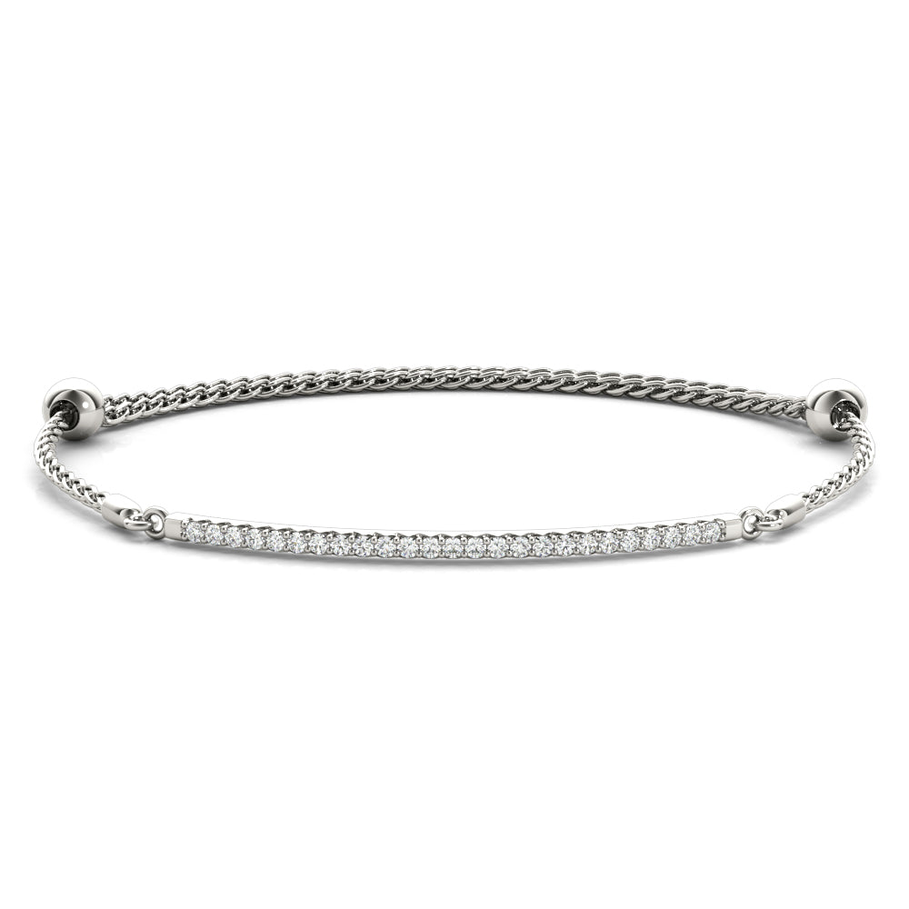 Elegant Single Row Diamond Bracelet with 1/4 Carat Total Weight SI1-SI2 G-H Quality Stones