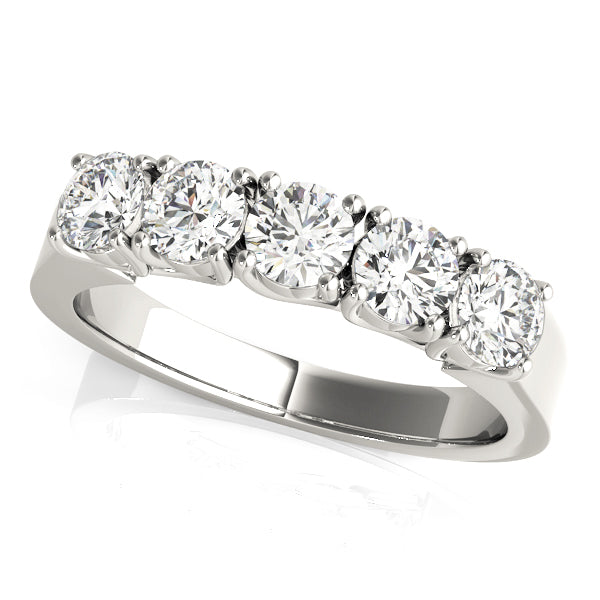 Classic Wedding Band with Prong-Set Diamonds, 1/4 Carat Total Weight, SI1-SI2 G-H Quality