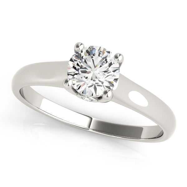 Semi-Mount Solitaire Engagement Ring with 1/2 Carat Total Diamond Weight, G-H SI1-SI2 Quality