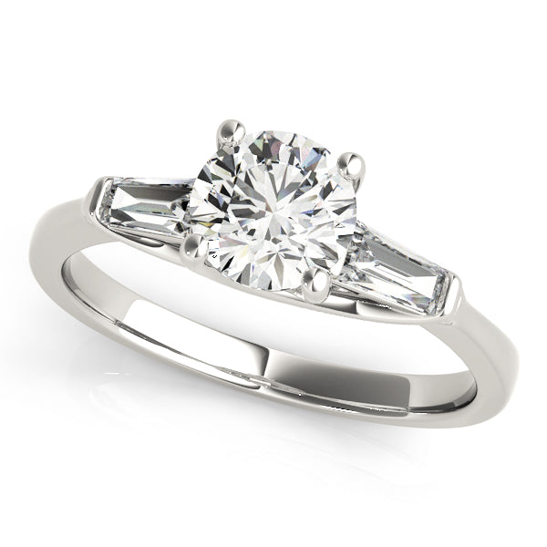 Elegant Baguette Diamond Engagement Ring with 1.2 Carat Total Weight, SI1-SI2 G-H Quality, Polish...