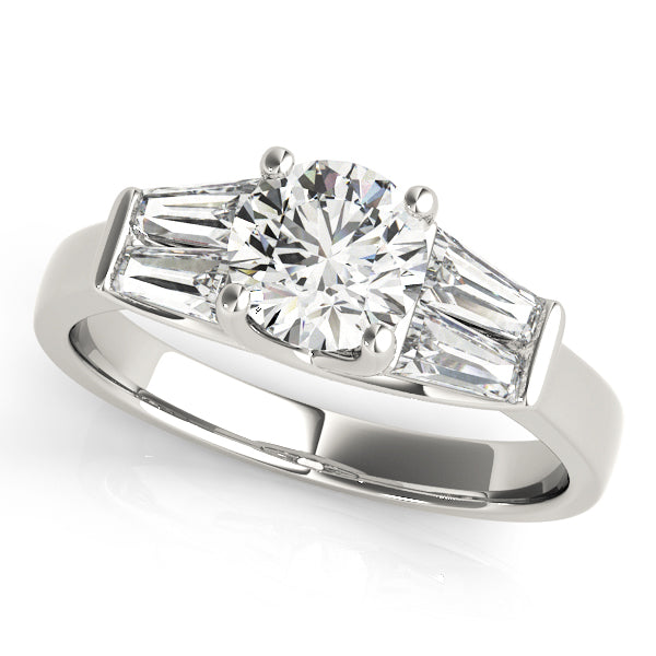 Elegant Baguette Diamond Engagement Ring with 1.31 Carat Total Weight, SI1-SI2 G-H Quality