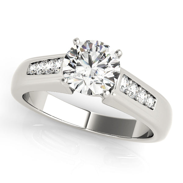 Elegant Single Row Channel Set Diamond Engagement Ring Semi-Mount with 0.17 Carat Total Weight