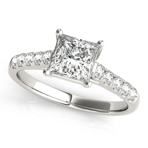 Trellis Design Diamond Engagement Ring Semi-Mount with 2 Carat Total Weight