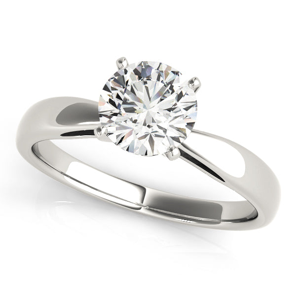 Classic Solitaire Engagement Ring with Polished Finish and Diamond Quality SI1-SI2, G-H