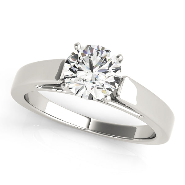 Polished Solitaire Engagement Ring Setting in G-H SI1-SI2 Diamond Quality