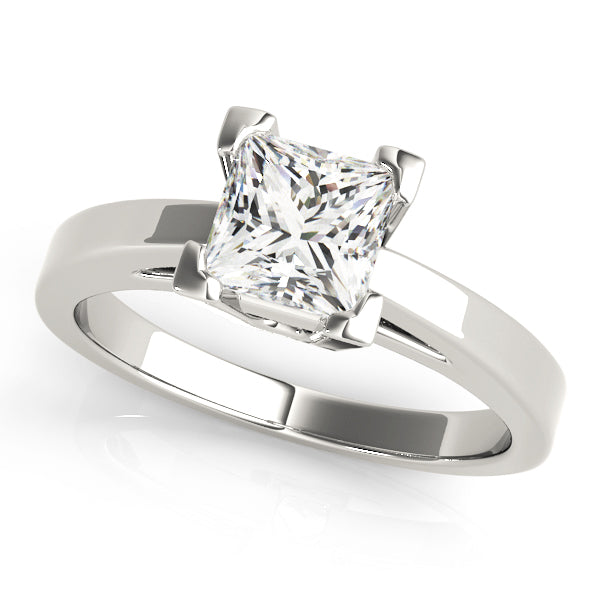 Elegant Princess-Cut Solitaire Engagement Ring with 1.8 Carat Total Diamond Weight, G-H SI1-SI2