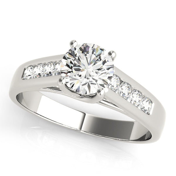 Trellis Engagement Ring Semi-Mount with 0.70 Carat Total Diamond Weight, SI1-SI2 G-H Quality