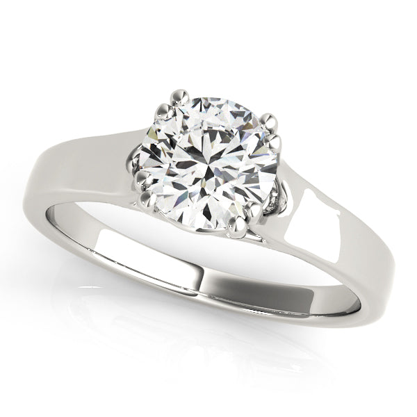 Trellis Design Engagement Ring Semi-Mount with Half Carat Diamond Accents