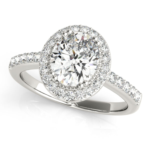 Oval Diamond Semi-Mount Ring with 1/4 Carat Total Weight in SI1-SI2 G-H Quality