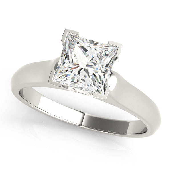 Princess-Cut Diamond Semi-Mount Engagement Ring with 3/4 Carat Total Weight