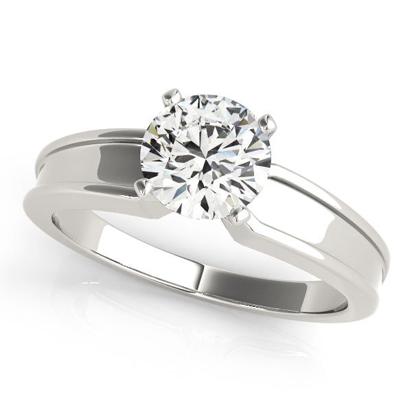 Polished Solitaire Engagement Ring Setting for Custom Diamond Selection