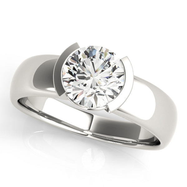 Classic Round Solitaire Engagement Ring with 1 Carat Total Diamond Weight, G-H Color, SI1-SI2 Cla...
