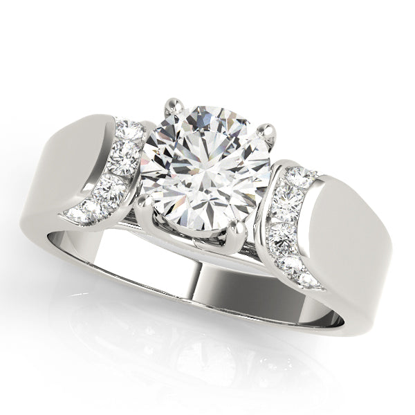 Elegant Trellis Engagement Ring Semi-Mount with 2 Carat Total Diamond Weight