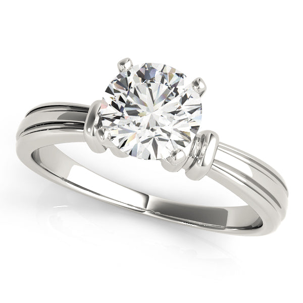 Polished Solitaire Engagement Ring Setting for Custom Diamond or Gemstone