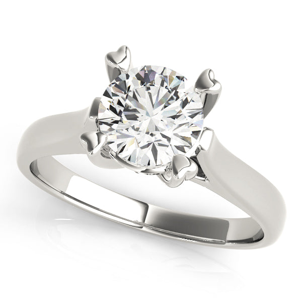 Classic Round Solitaire Engagement Ring with 1 Carat Total Weight Diamonds, G-H SI1-SI2 Quality