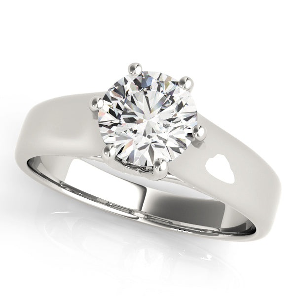 Elegant Trellis Engagement Ring with 3/4 Carat Total Diamond Weight, G-H SI1-SI2 Quality