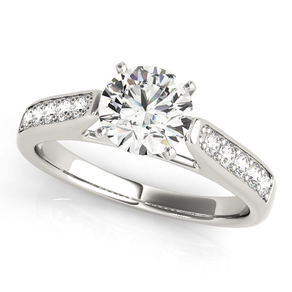 Elegant Single Row Channel Set Diamond Engagement Ring Semi-Mount, 1/4 Carat Total Weight