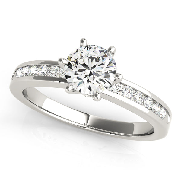 Elegant Channel-Set Diamond Engagement Ring with 0.93 Carat Total Weight, SI1-SI2 G-H Quality