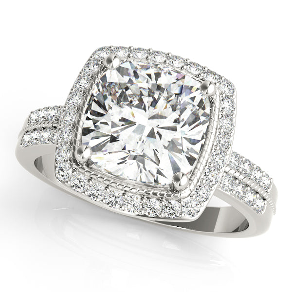 Elegant Princess and Cushion Cut Diamond Ring with 0.33 Carat Total Weight, SI1-SI2 G-H Quality