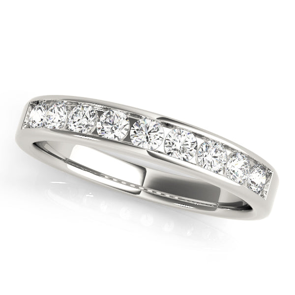 Classic Straight Band Ring with 0.45 Carat Total Diamond Weight, SI1-SI2 G-H Quality