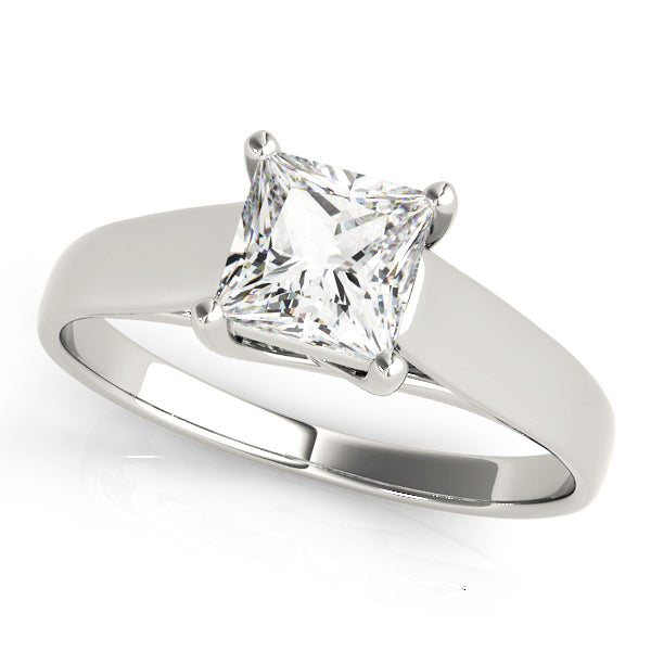 Elegant Polished Trellis Design Engagement Ring Setting in Classic Style