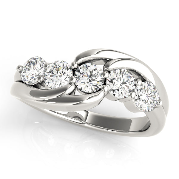 Classic Prong-Set Wedding Band Ring with 1/2 Carat Total Weight Diamonds, SI1-SI2 G-H Quality