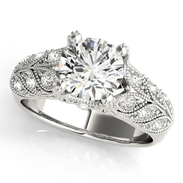 Semi-Mount Diamond Engagement Ring with 0.70 Carat Total Weight, SI1-SI2 Clarity, G-H Color
