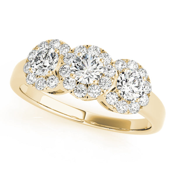 ENGAGEMENT RINGS 3 STONE ROUND - Image 4