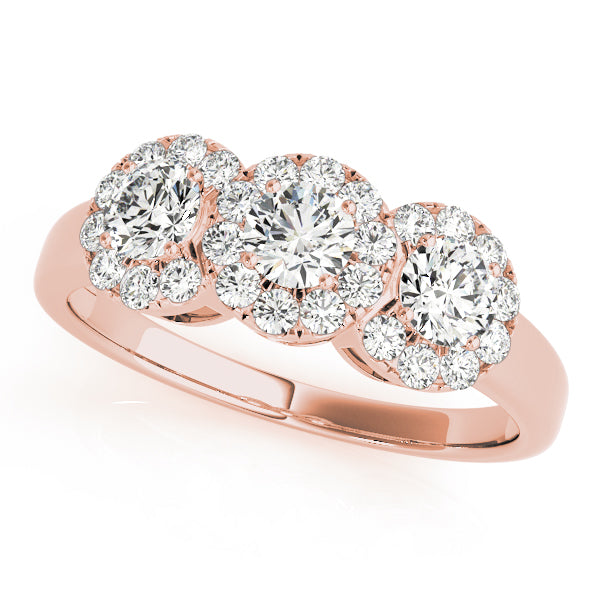 ENGAGEMENT RINGS 3 STONE ROUND - Image 9