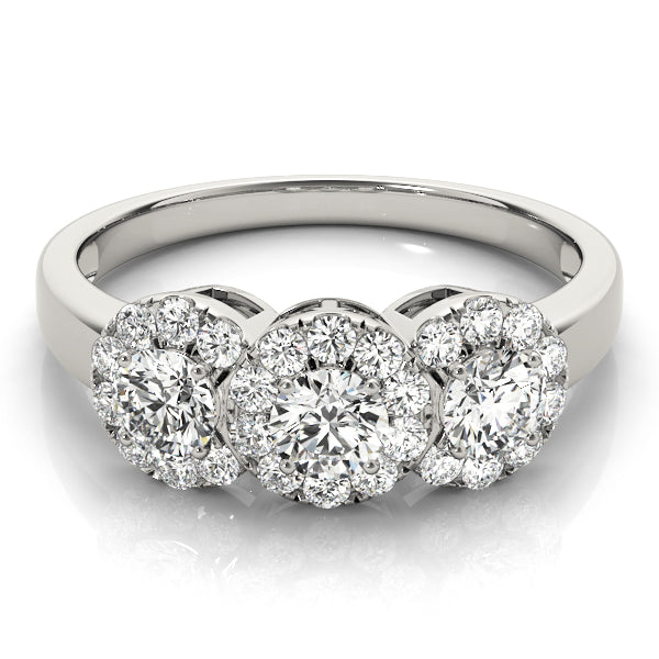 ENGAGEMENT RINGS 3 STONE ROUND - Image 3
