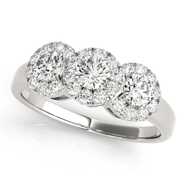 ENGAGEMENT RINGS 3 STONE ROUND - Image 2