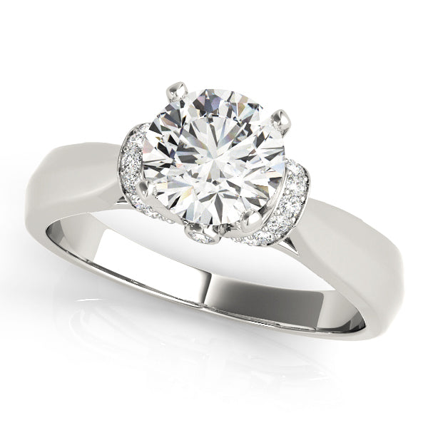 Semi-Mount Diamond Ring with 1/8 Carat Total Weight in SI1-SI2 G-H Quality