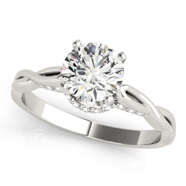 Semi-Mount Engagement Ring with 1/10 Carat Total Diamond Weight, Round SI1-SI2 G-H Quality