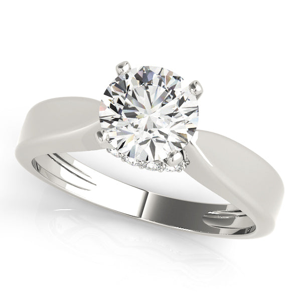 Semi-Mount Engagement Ring with Round Diamond Accents, 1/20 Carat Total Weight, SI1-SI2 G-H Quality