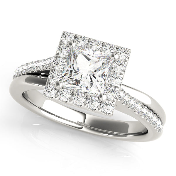 Elegant Semi-Mount Engagement Ring with 2 Carat Total Diamond Weight, SI1-SI2 Clarity, G-H Color