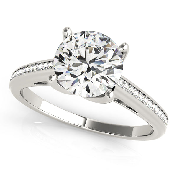 Elegant Single Row Channel Set Diamond Engagement Ring with 1.5 Carat Total Weight