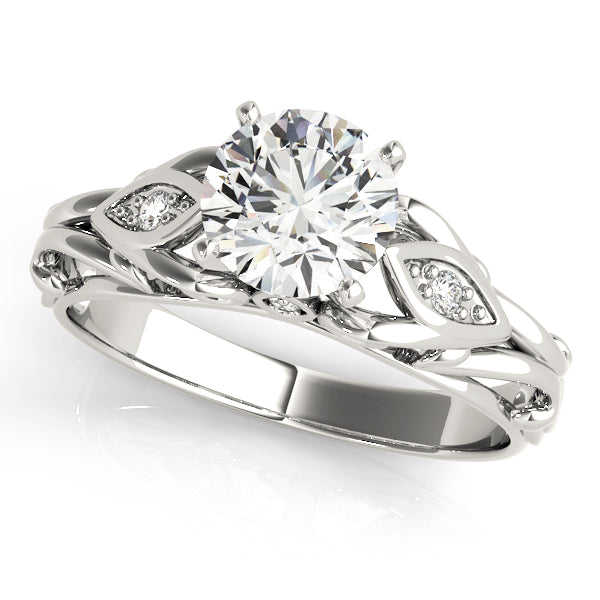 Semi-Mount Diamond Engagement Ring with 1/20 Carat Total Weight SI1-SI2 G-H Quality Stones