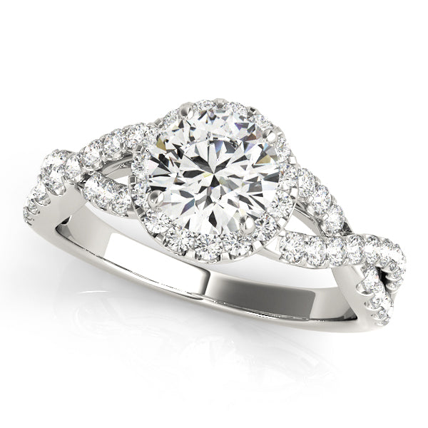 Semi-Mount Diamond Ring with 1 Carat Total Weight, SI1-SI2 G-H Quality Diamonds