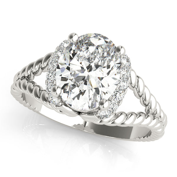 Semi-Mount Diamond Ring with 0.105 Carat Total Weight SI1-SI2 G-H Quality Stones