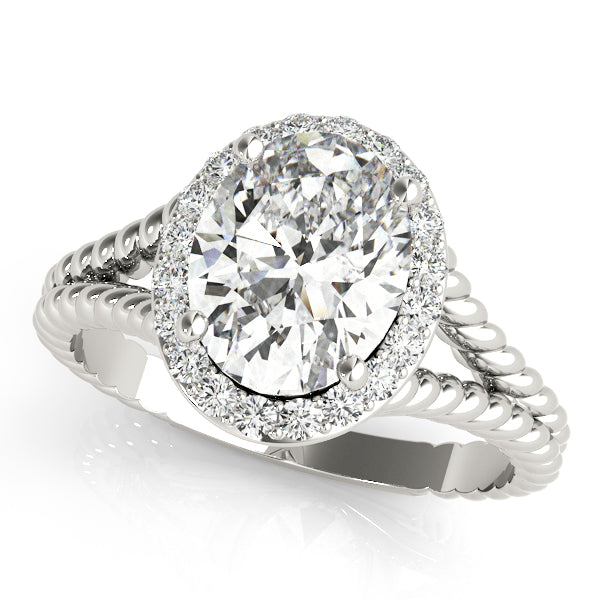 Semi-Mount Diamond Engagement Ring with 1 Carat Total Weight, SI1-SI2 G-H Quality