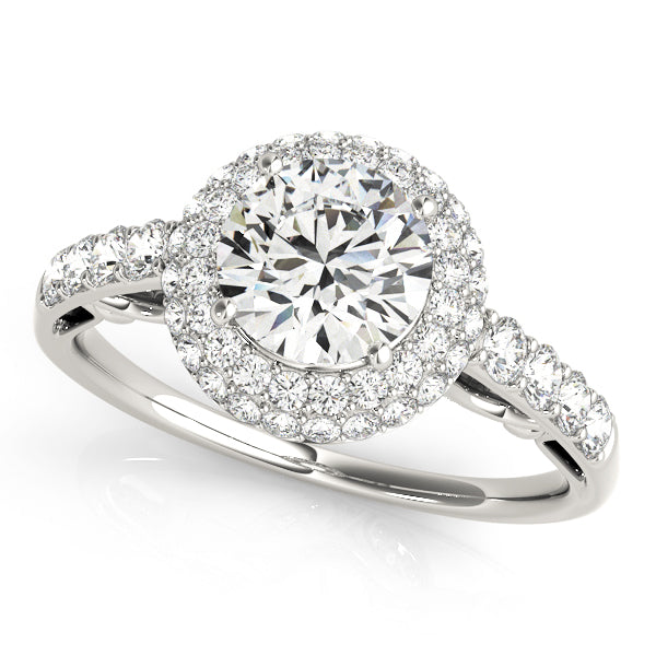 Elegant Diamond Semi-Mount Engagement Ring with 1.5 Carat Total Weight in G-H SI1-SI2 Quality