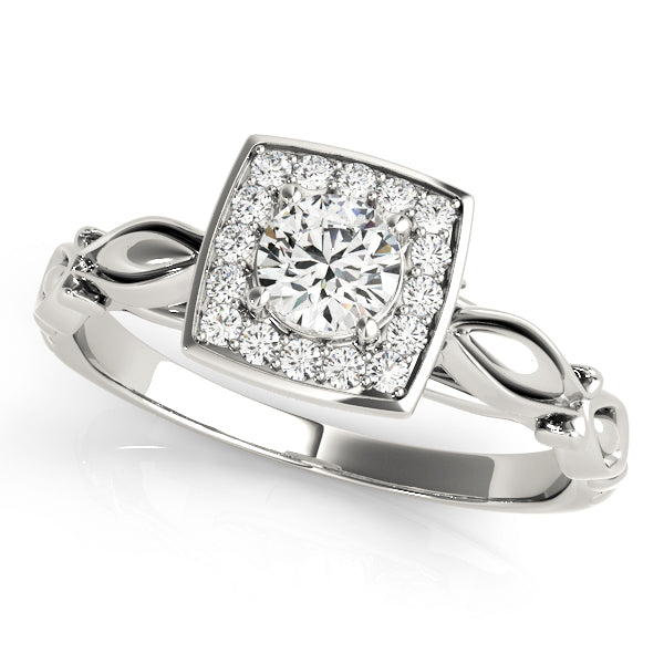 Elegant Semi-Mount Engagement Ring with 1/2 Carat Total Diamond Weight, SI1-SI2 G-H Quality