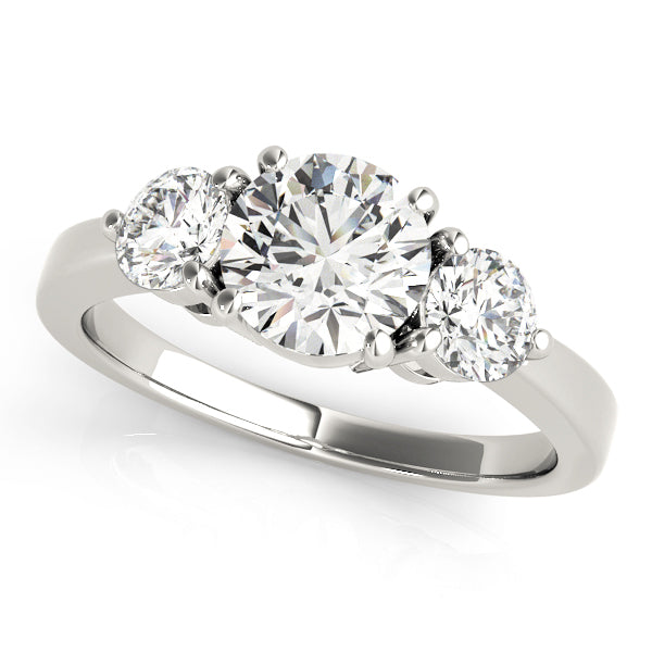 Elegant Three-Stone Diamond Ring with 1.50 Carat Total Weight, SI1-SI2 G-H Quality