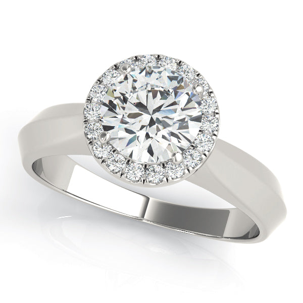 Semi-Mount Solitaire Engagement Ring with 1 1/4 Carat Total Diamond Weight, SI1-SI2 G-H Quality