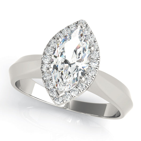 Semi-Mount Solitaire Engagement Ring with 0.48 Carat Total Diamond Weight, SI1-SI2 G-H Quality